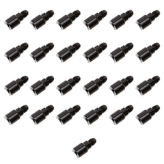 Russell 640857 EFI Adapter Fitting -6 AN Male To 3/8 inch SAE Quick Disconnect Female Black Anodize