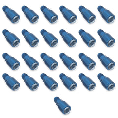 Russell 640858 EFI Adapter Fitting -6 AN Male To 3/8 inch SAE Quick Disconnect Female Blue Anodize
