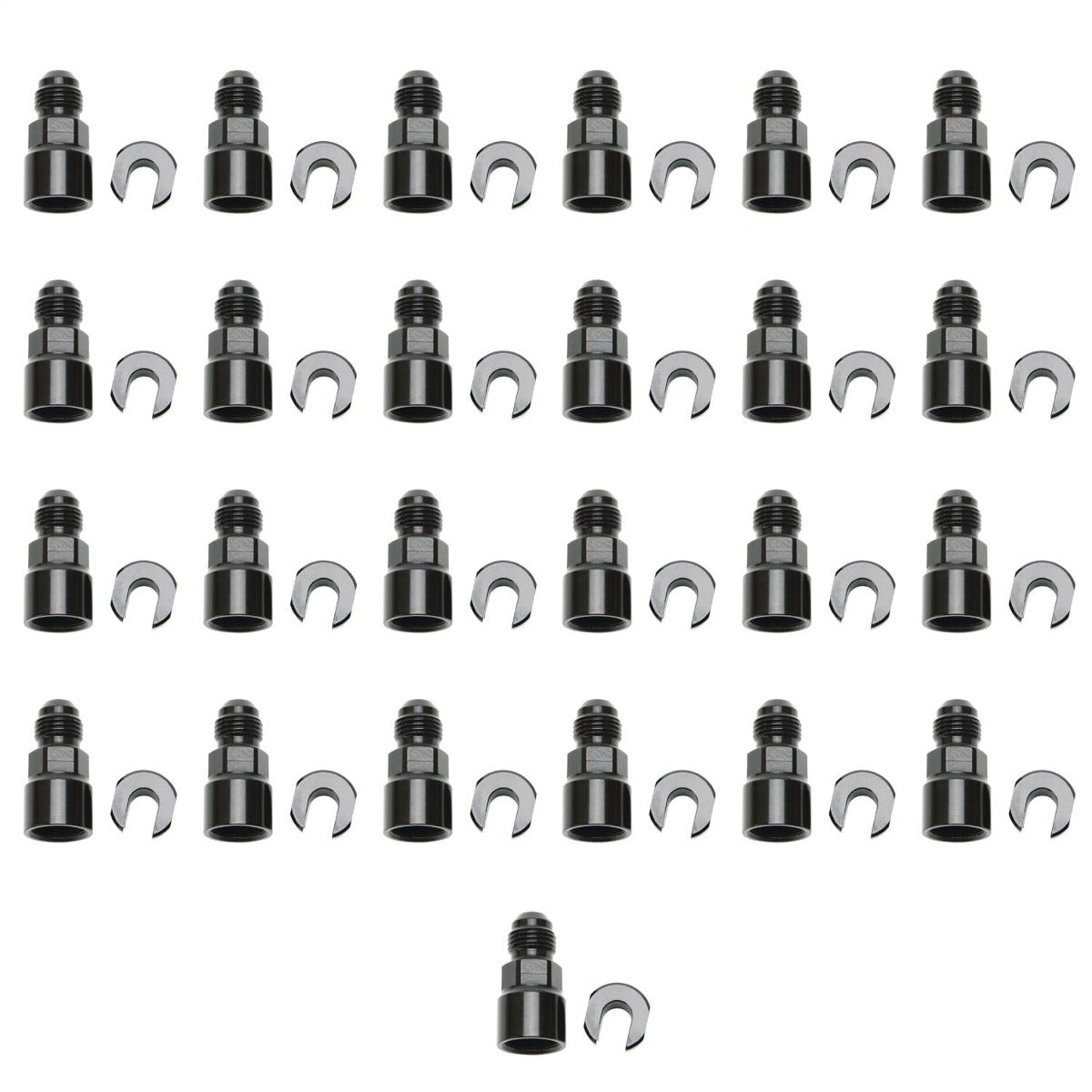 Russell 644117 EFI Adapter Fitting -6 AN Male To 5/16 inch SAE Quick Disconnect Female Screw Type