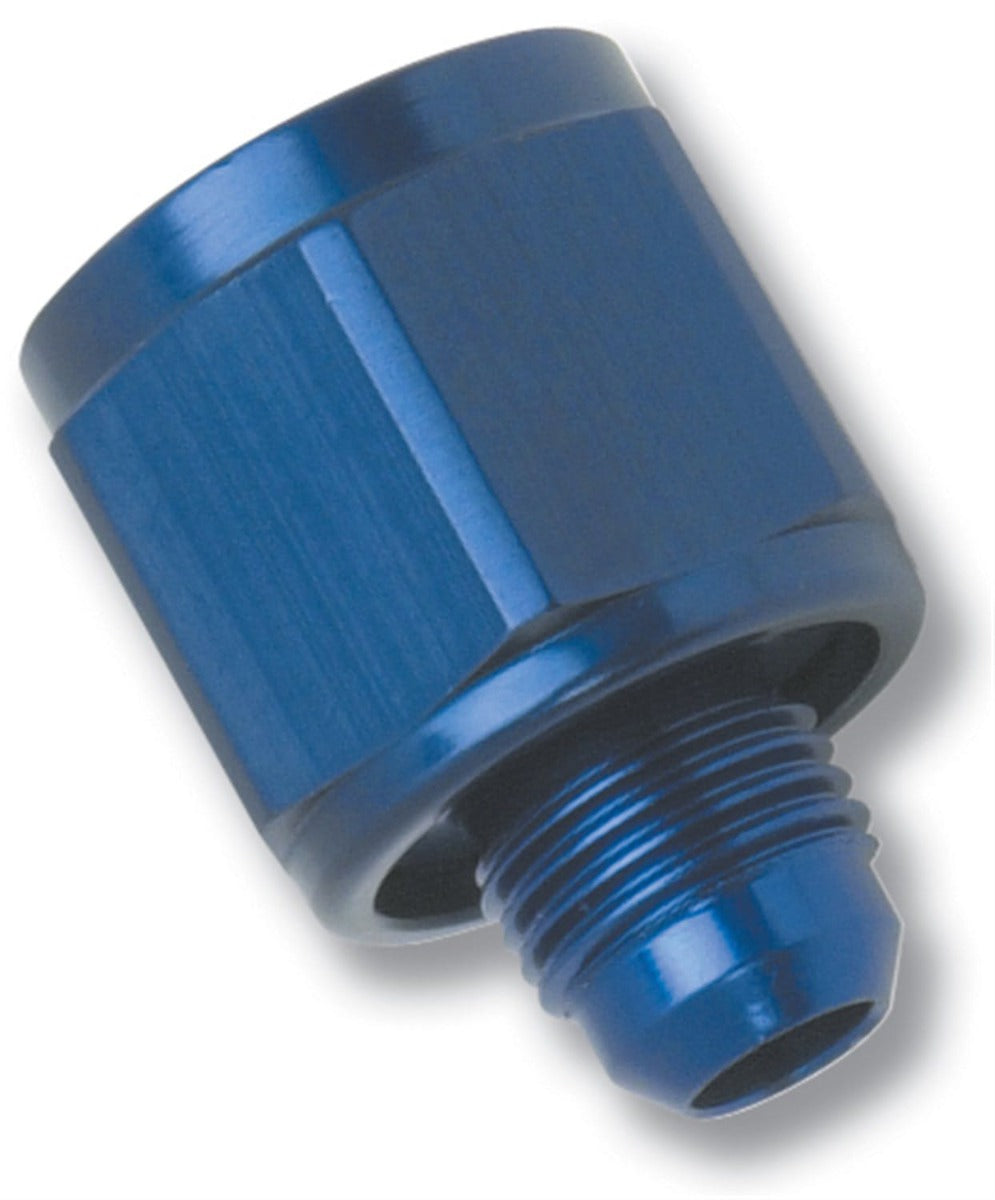 Russell 660010 Blue Anodized -8 Tube Coupling Nut W/ Flared Reducer To -4 AN Male