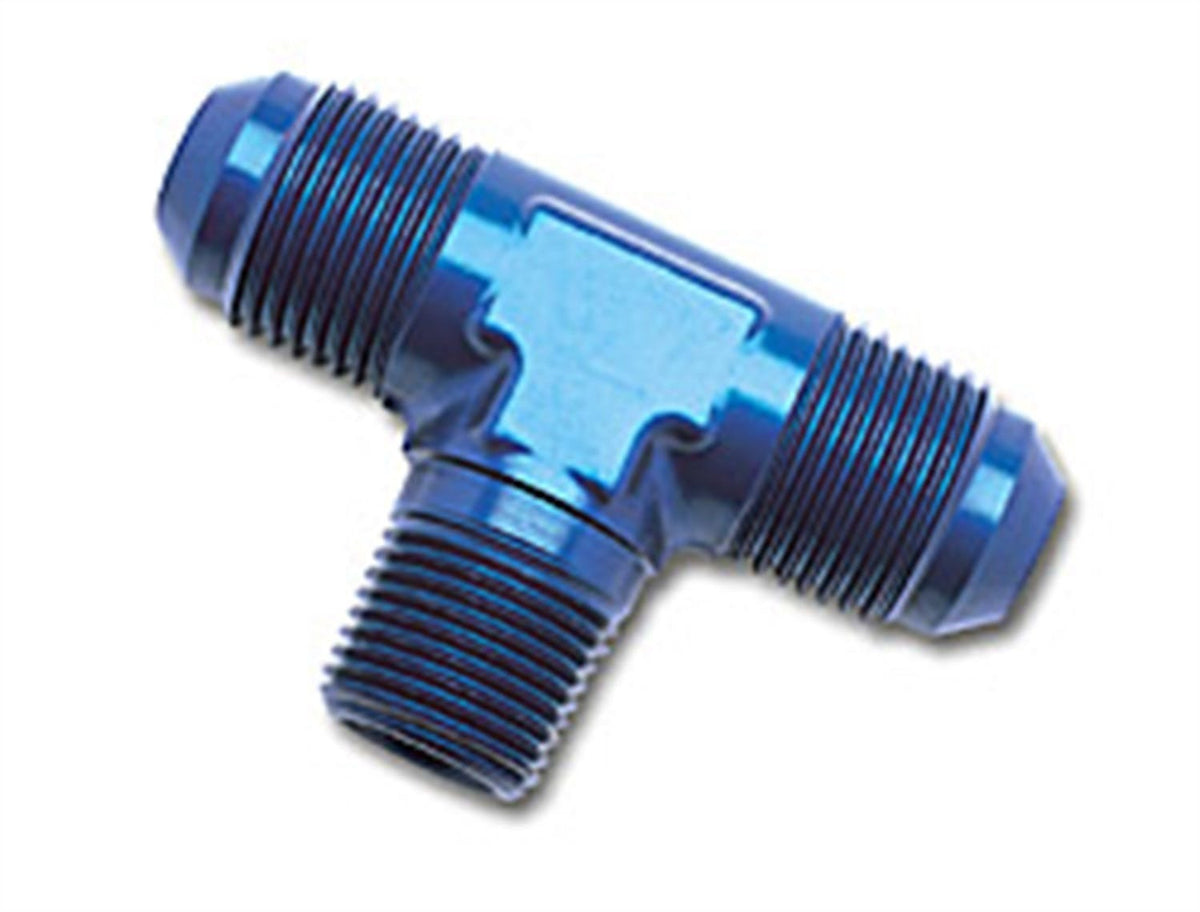 Russell 660120 Fitting -6 AN Male Tee X 3/8in NPT Male On Side