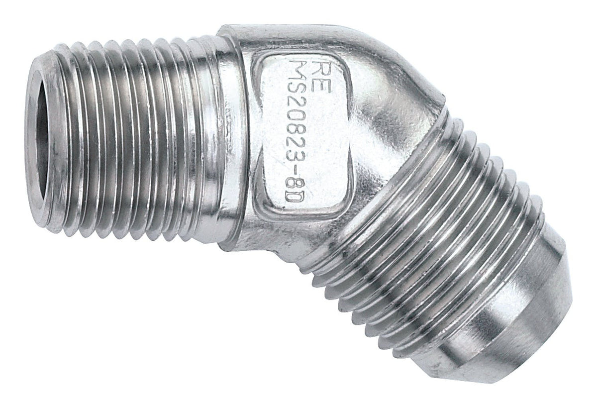Russell 660932 Stainless 45 Deg Flare, 1/8 Pipe To -3