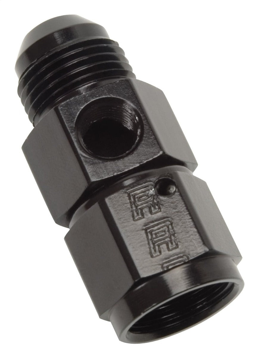 Russell 670293 Fuel Pressure Take Off -4 AN Female to Male with 1/8 inch NPT Black Anodize