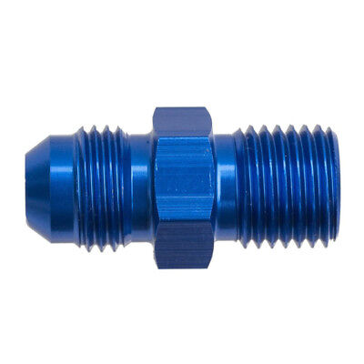 Redhorse Performance 8161-10-12-1 -10 Male AN/JIC flare to M12x1.5 inverted adapter - blue