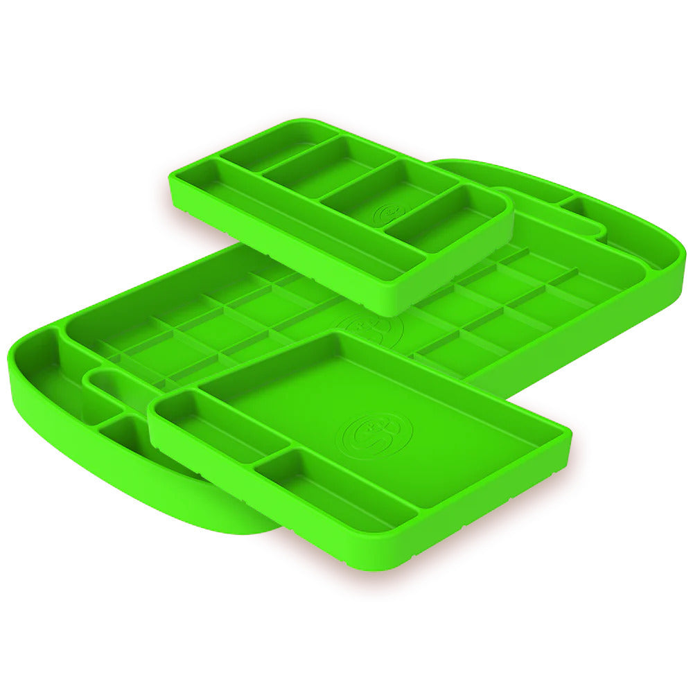 S&B Filters 80-1000 Tool Tray Silicone 3 Piece Set Color Lime Green