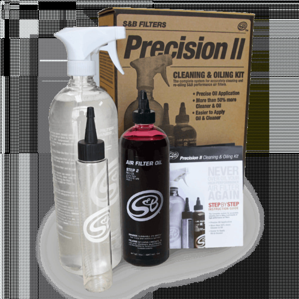 S&B Filters 88-0008 Cleaning Kit For Precision II Cleaning and Oil Kit Red Oil Oiled