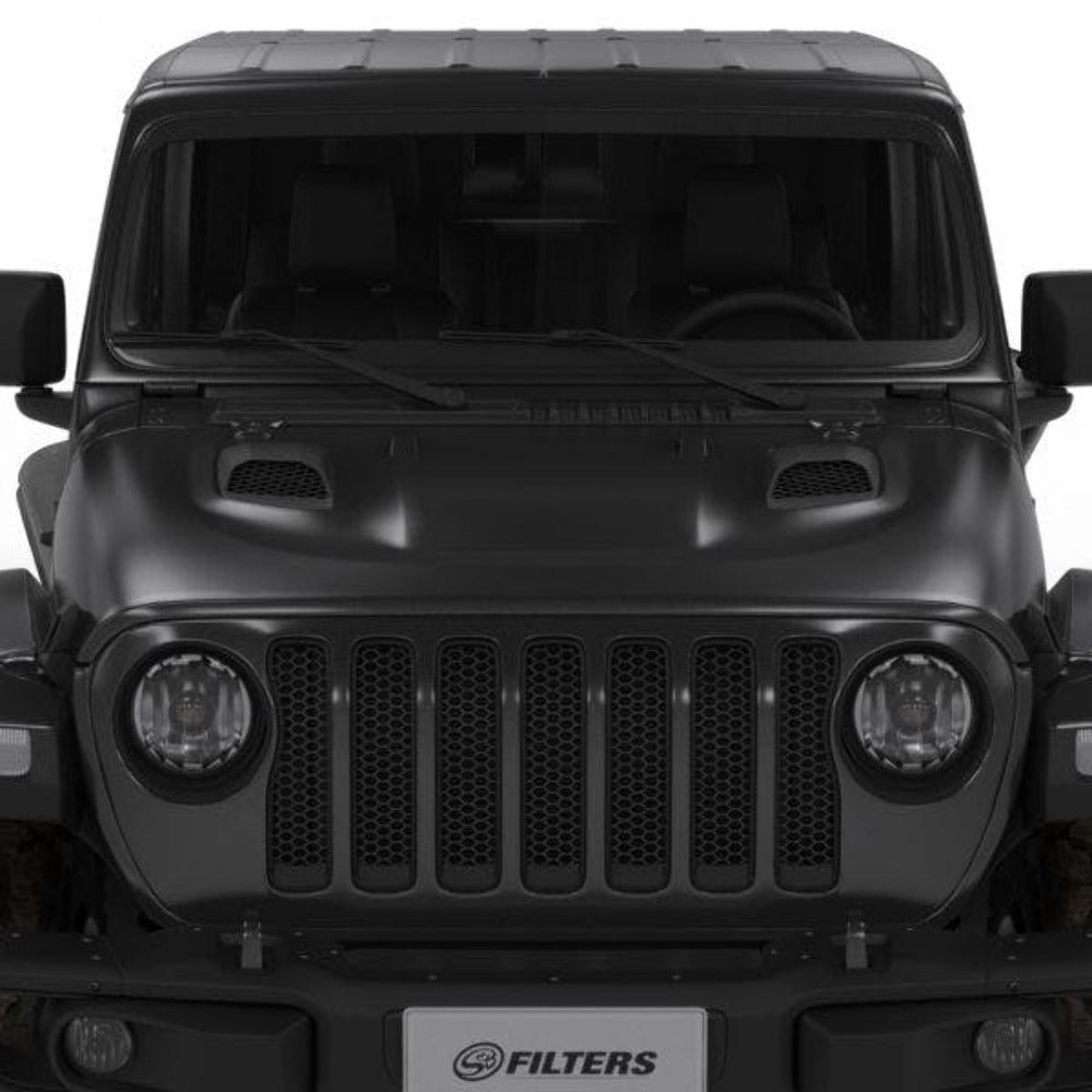 S&B Filters AS-1015 Air Hood Scoops for 18-20 Wrangler JL Rubicon 2020 Jeep JT w/ Intake Kit