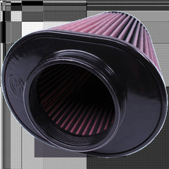S&B Filters CR-90037 Replacement Air Filter for Competitor Intakes Oiled Cotton Cleanable Red