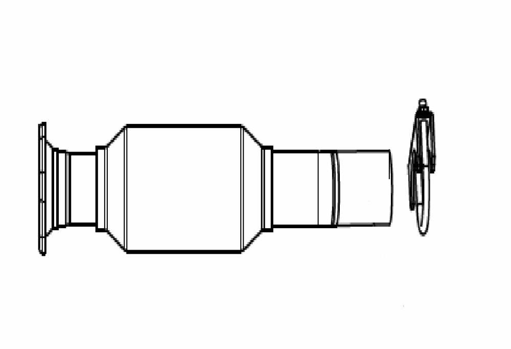 Schultz Manufacturing Exhaust Manifold with Integrated Catalytic Converter PN.7719034
