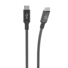 Scosche CCB4-SP 4? Black Braided Dual USB-C? Charge and Sync Cable