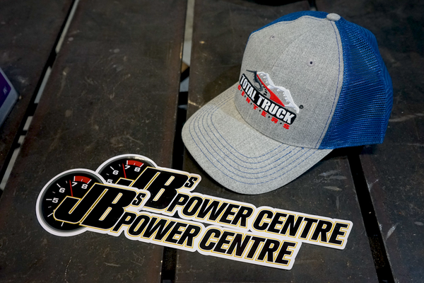 JB's Power Centre Total Truck Center Swag Package - Trucker Hat and Stickers