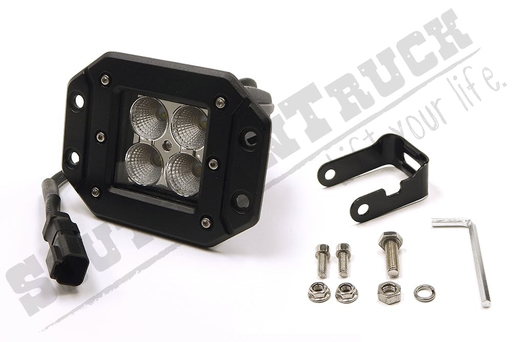Southern Truck 79910 3-inch X 3-inch 16W Square Flush Mount LED Light Flood