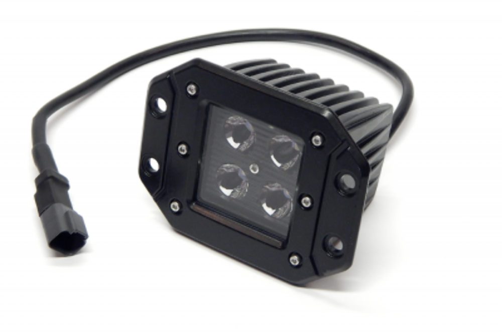 Southern Truck 79915 3-inch X 3-inch 16W Square Flush Mount LED Light Flood