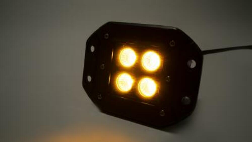 Southern Truck 79915 3-inch X 3-inch 16W Square Flush Mount LED Light Flood