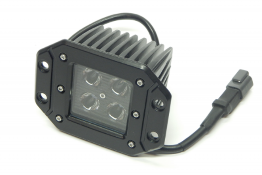 Southern Truck 79915 3-inch X 3-inch 16W Square Flush Mount LED Light Flood