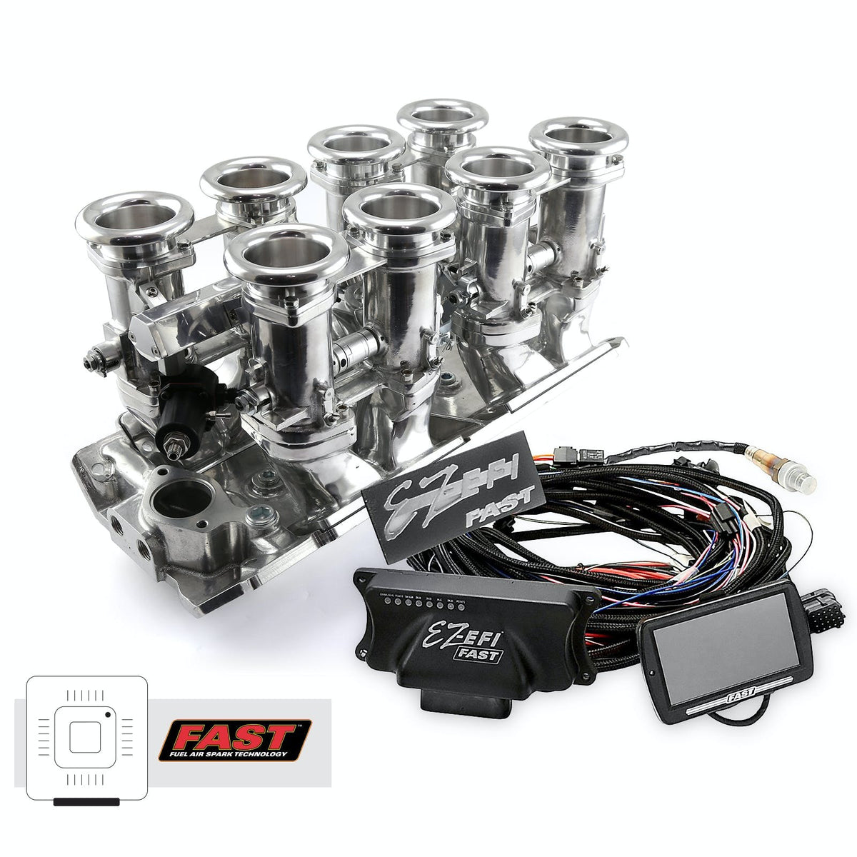 Speedmaster 1-135-001 Downdraft + FAST EZ-EFI 2.0 Fuel Injection System - Polished