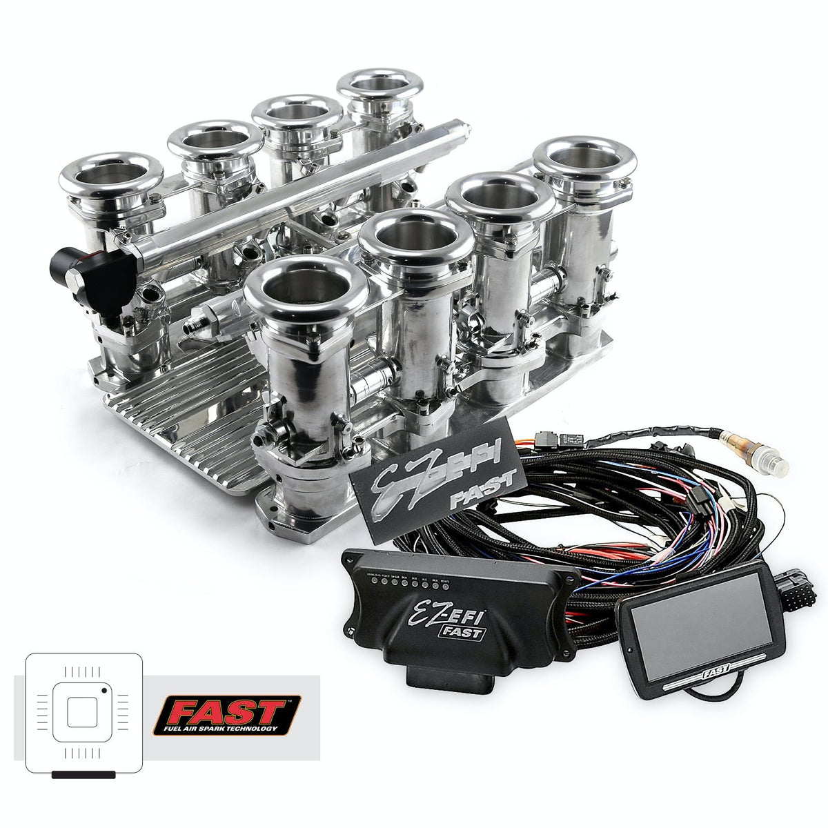 Speedmaster 1-135-004 Downdraft + FAST EZ-EFI 2.0 Fuel Injection System - Polished