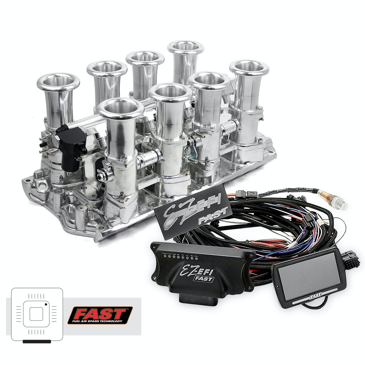 Speedmaster 1-135-005 Downdraft + FAST EZ-EFI 2.0 Fuel Injection System - Polished