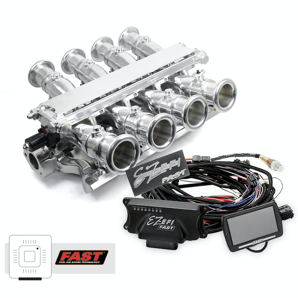 Speedmaster 1-135-006 Sidedraft + FAST EZ-EFI 2.0 Fuel Injection System - Polished