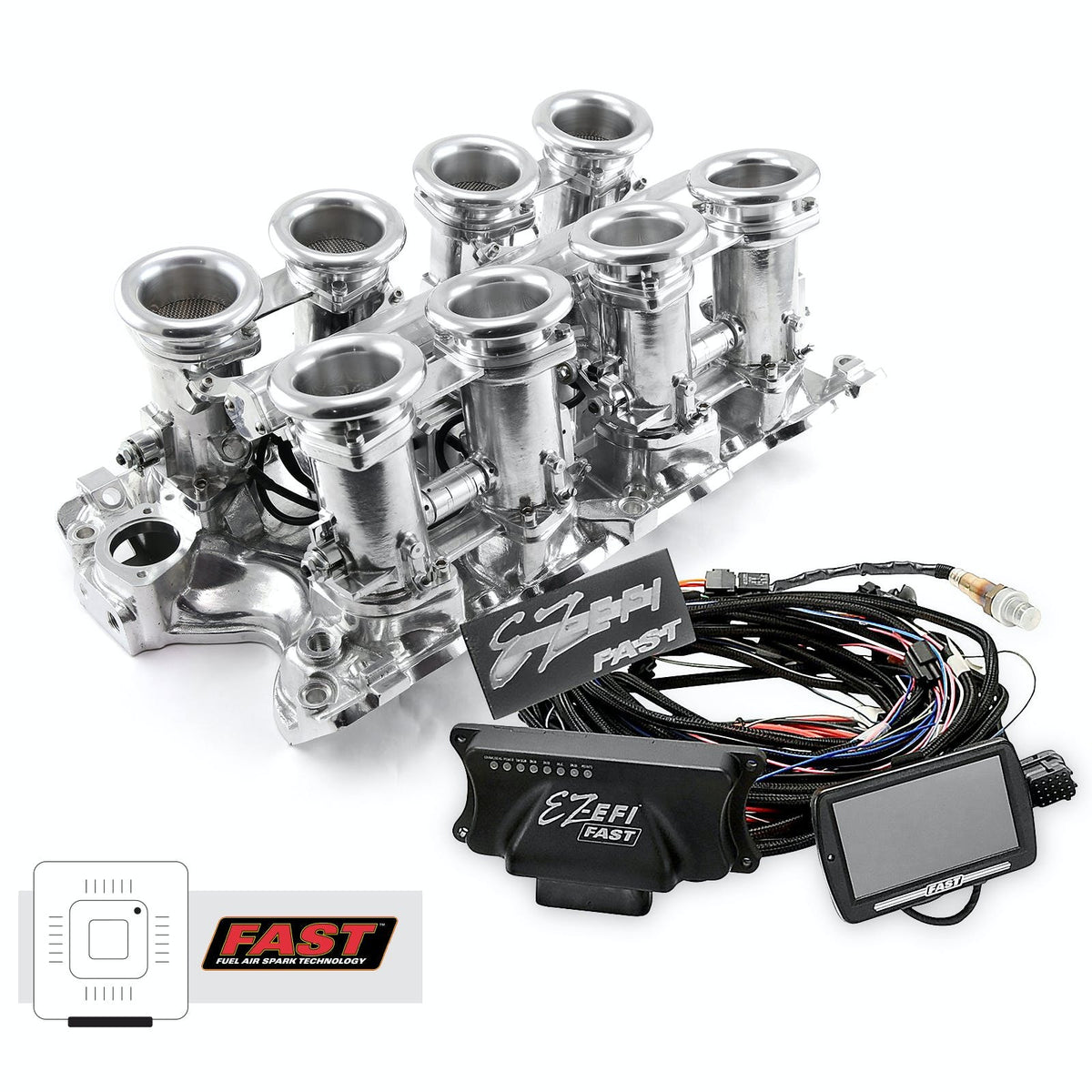 Speedmaster 1-135-007 Downdraft + FAST EZ-EFI 2.0 Fuel Injection System - Polished