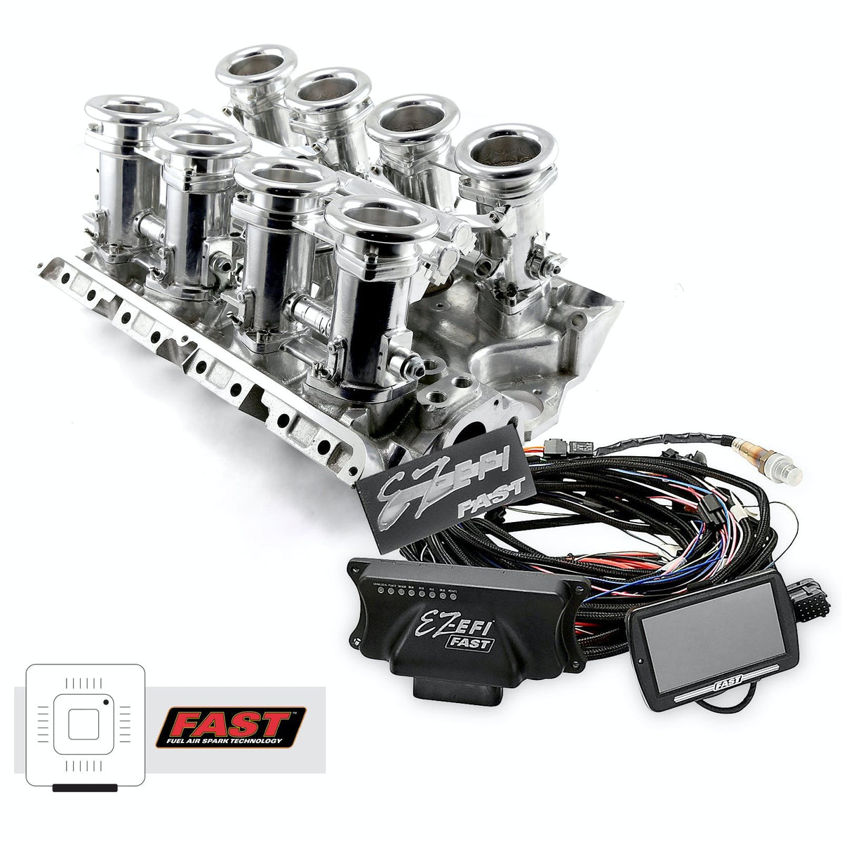 Speedmaster 1-135-008 Downdraft + FAST EZ-EFI 2.0 Fuel Injection System - Polished