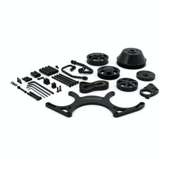 Speedmaster 1-415-001-02 Aluminum Serpentine Complete Engine Pulley Kit [Black]