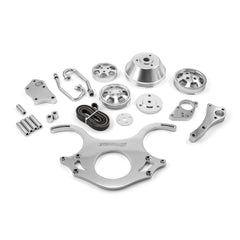 Speedmaster 1-415-002-01 Aluminum Serpentine Complete Engine Pulley Kit [Polished]