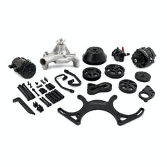 Speedmaster 1-673-001-01 Aluminum Complete Serpentine Belt Drive System Kit [Black]