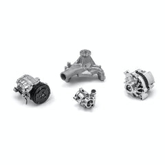 Speedmaster 1-673-001-02 Aluminum Complete Serpentine Belt Drive System Kit [Polished]