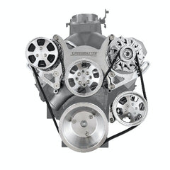 Speedmaster 1-673-001-02 Aluminum Complete Serpentine Belt Drive System Kit [Polished]
