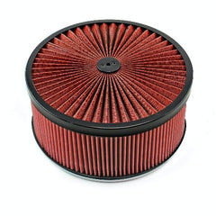 Speedmaster PCE104.1037 14 x 6 Washable Element Extreme Top w/Black Ring Flat Base Air Cleaner Kit