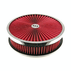 Speedmaster PCE104.1047 14 x 3 Washable Element Extreme Top w/Chrome Ring Flat Base Air Cleaner Kit