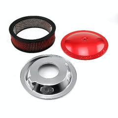 Speedmaster PCE104.1052 14 x 4 Washable Element Speedmaster Drop Base Aluminum Air Cleaner Red
