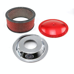 Speedmaster PCE104.1053 14 x 6 Washable Element Speedmaster Drop Base Aluminum Air Cleaner Red