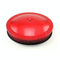 Speedmaster PCE104.1054 14 x 2 Washable Element Speedmaster Flat Base Aluminum Air Cleaner Red