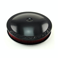Speedmaster PCE104.1062 14 x 2 Washable Element Speedmaster Flat Base Aluminum Air Cleaner Black