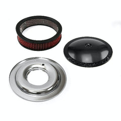 Speedmaster PCE104.1063 14 x 3 Washable Element Speedmaster Flat Base Aluminum Air Cleaner Black