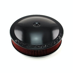 Speedmaster PCE104.1063 14 x 3 Washable Element Speedmaster Flat Base Aluminum Air Cleaner Black