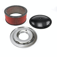 Speedmaster PCE104.1065 14 x 6 Washable Element Speedmaster Flat Base Aluminum Air Cleaner Black