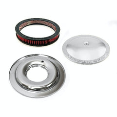 Speedmaster PCE104.1070 14 x 2 Washable Element Speedmaster Flat Base Aluminum Air Cleaner Silver