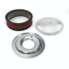 Speedmaster PCE104.1072 14 x 4 Washable Element Speedmaster Flat Base Aluminum Air Cleaner Silver