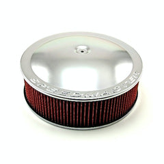 Speedmaster PCE104.1072 14 x 4 Washable Element Speedmaster Flat Base Aluminum Air Cleaner Silver