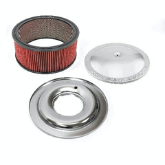 Speedmaster PCE104.1073 14 x 6 Washable Element Speedmaster Flat Base Aluminum Air Cleaner Silver