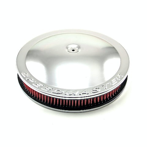 Speedmaster PCE104.1074 14 x 2 Washable Element Speedmaster Drop Base Aluminum Air Cleaner Polished