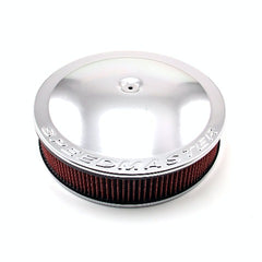 Speedmaster PCE104.1079 14 x 3 Washable Element Speedmaster Flat Base Aluminum Air Cleaner Polished