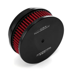 Speedmaster PCE104.1087 6 x 2 Washable Filter Billet Aluminum Air Cleaner Assembly Kit - Black