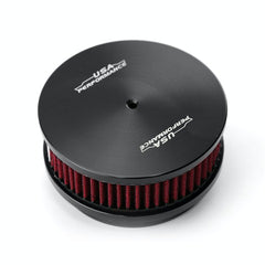 Speedmaster PCE104.1087 6 x 2 Washable Filter Billet Aluminum Air Cleaner Assembly Kit - Black