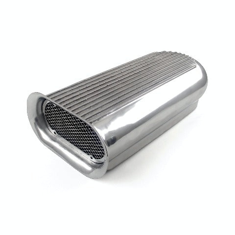 Speedmaster PCE106.1002 Polished Aluminum Dual Carburetor Hilborn Style Hood Scoop