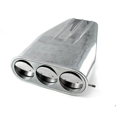 Speedmaster PCE106.1004 Polished Aluminum Single and Dual Carburetor Bug Catcher Finned Hood Scoop