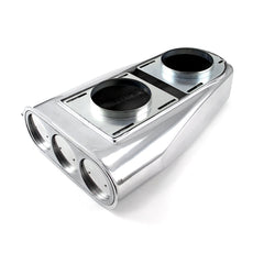 Speedmaster PCE106.1004 Polished Aluminum Single and Dual Carburetor Bug Catcher Finned Hood Scoop